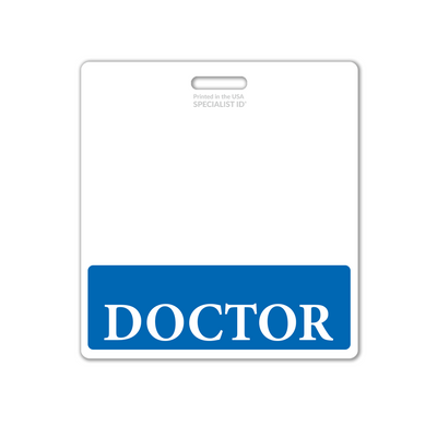 Doctor XL Badge Buddy - Oversized Horizontal Hospital ID Role Identifier