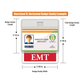 Oversized EMT Badge Buddy - XL Badge Backer for EMTs - Horizontal Hospital ID Badge Buddies
