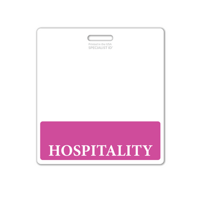 Hospitality XL Badge Buddy - Oversized Horizontal Hospital ID Role Identifier