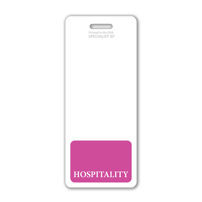 Hospitality XL Badge Buddy - Oversized Vertical Hospital ID Role Identifier