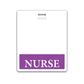 Extra Large and Long Nurse Badge Buddy with Purple Border - Double Side Print