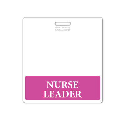 Nurseleader XL Badge Buddy - Oversized Horizontal Hospital ID Role Identifier