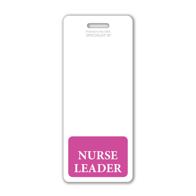 Nurseleader XL Badge Buddy - Oversized Vertical Hospital ID Role Identifier