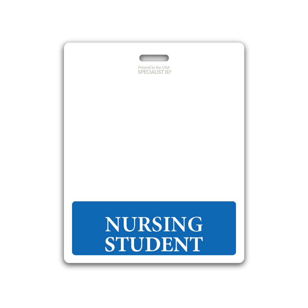 Nursing Student XL Badge Buddy - Oversized Horizontal Hospital ID Role Identifier