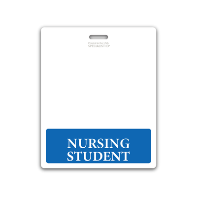 Nursing Student XL Badge Buddy - Oversized Horizontal Hospital ID Role Identifier