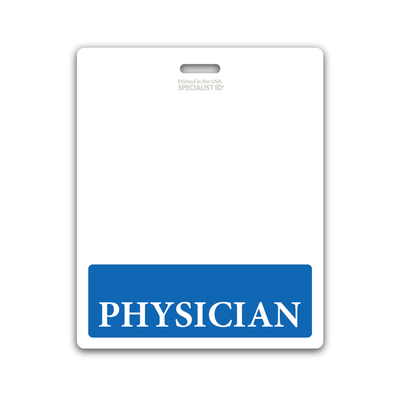Physician XL Badge Buddy - Oversized Horizontal Hospital ID Role Identifier