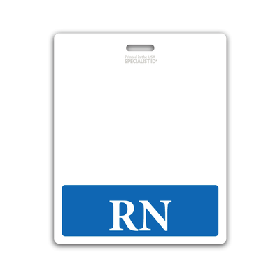 RN Registered Nurse XL Badge Buddy - Oversized Horizontal Hospital ID Role Identifier