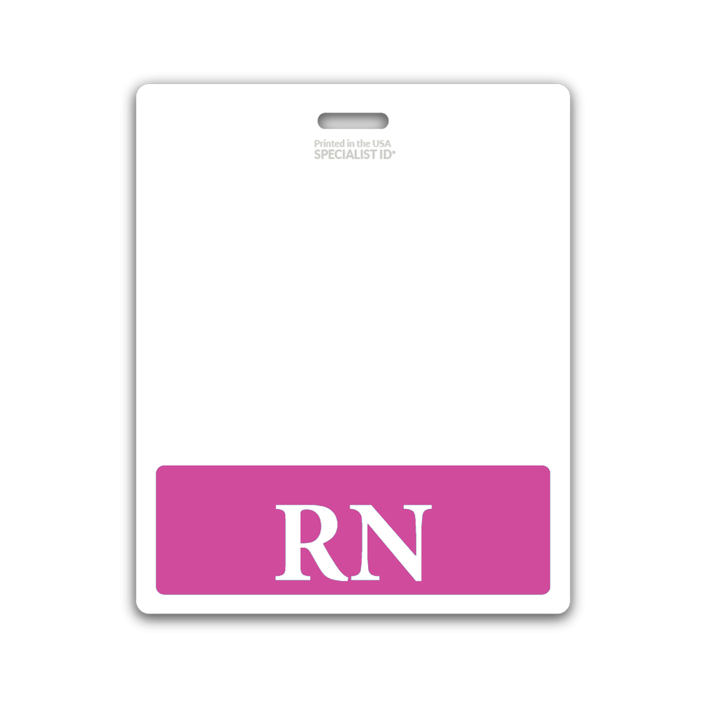 RN Registered Nurse XL Badge Buddy - Oversized Horizontal Hospital ID Role Identifier