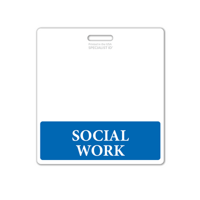 Socialwork XL Badge Buddy - Oversized Horizontal Hospital ID Role Identifier