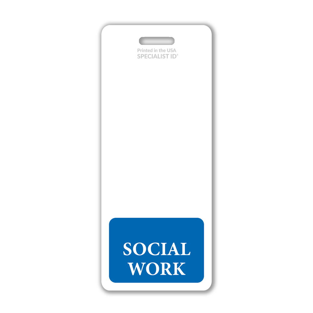 Socialwork XL Badge Buddy - Oversized Vertical Hospital ID Role Identifier