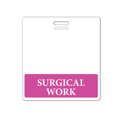 Surgicalwork XL Badge Buddy - Oversized Horizontal Hospital ID Role Identifier