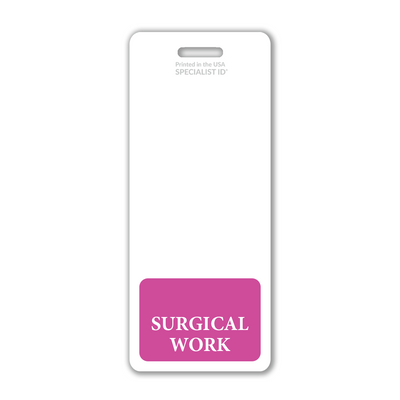 Surgicalwork XL Badge Buddy - Oversized Vertical Hospital ID Role Identifier