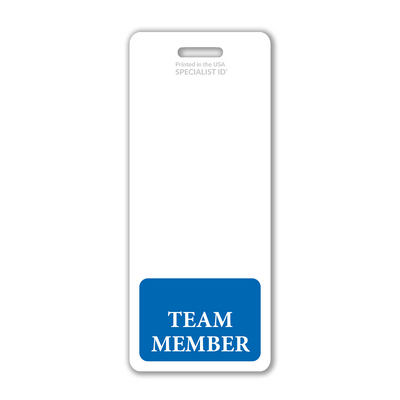 Teammember XL Badge Buddy - Oversized Vertical Hospital ID Role Identifier