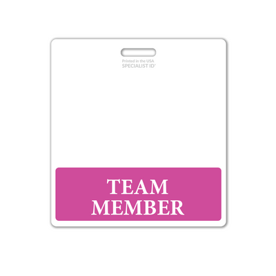 Teammember XL Badge Buddy - Oversized Horizontal Hospital ID Role Identifier