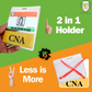 CNA BadgeBottoms 2 in 1 badge holder with two separate compartments for CNA name tag and ID Badge Holder 