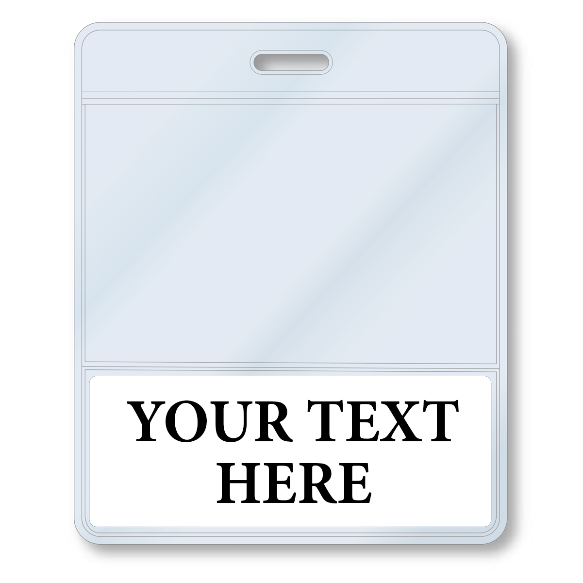 Badge Base Rectangular Horizontal Custom Printed BadgeBottoms® Horizontal (Badge Holder & Badge Buddy IN ...