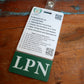 Clear LPN Badge Buddy Vertical with Green Border for Licensed Practical Nurses