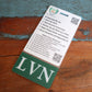 Clear LVN Badge Buddy Vertical with Green Border for Licensed Vocational Nurses