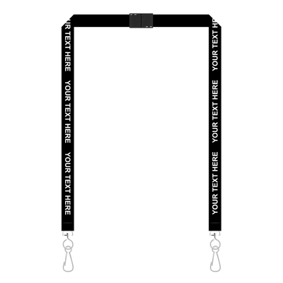 Custom Double Ended Lanyards - Personalized Lanyards with 2 Clips for Event ID Badges and Name Tags Customized with Your Logo, Text or Artwork