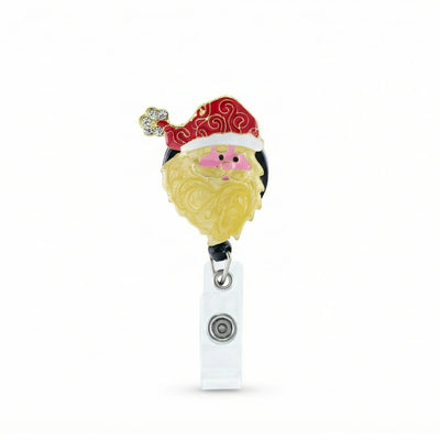 Holiday Santa Claus Badge Reel – Cute Festive ID Holder for Nurses, Staff & Professionals