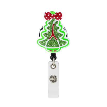 Add holiday cheer with the Christmas Tree Holiday Badge Reel—a cute glitter ID holder topped with a red bow and clear plastic clip, perfect for nurses, staff, and professionals. Sold by Specialist ID.