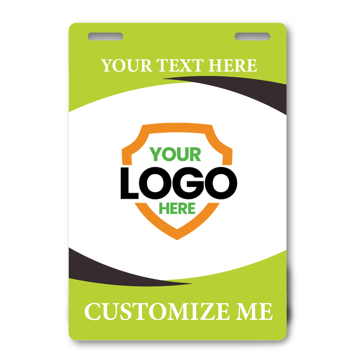 Custom Printed Event Badges With Two Slot Holes - Design It Your Way!