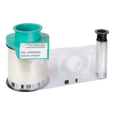 Evolis LVR037NAA Generic Holographic Registered Varnish Ribbon - 1200 prints, compatible with Primacy 2, Avansia and Agilia Laminators