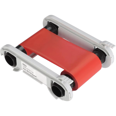 Evolis RCT013NAA Red Monochrome Ribbon for the Zenius and Primacy ID Card Printers, 1000 Prints
