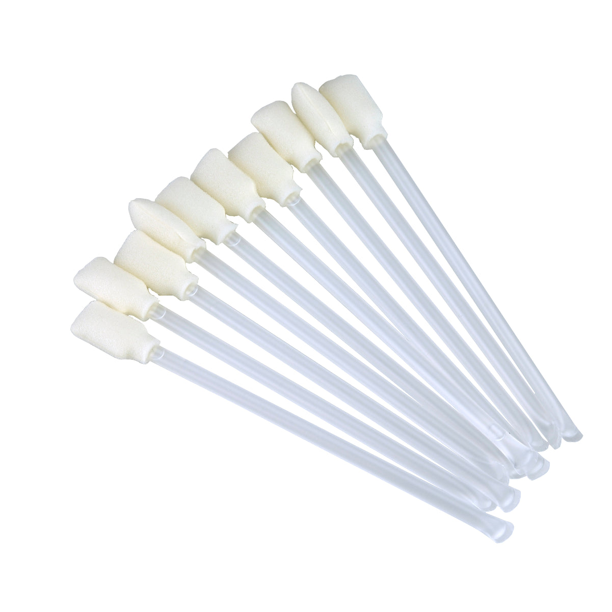 Ten print head cleaning swabs from Evolis A5003 cleaning kit.