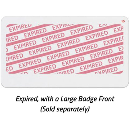 TEMPbadge T6031AL Self-Expiring Badge Back, Large Adhesive, EXPIRED Print, expired state