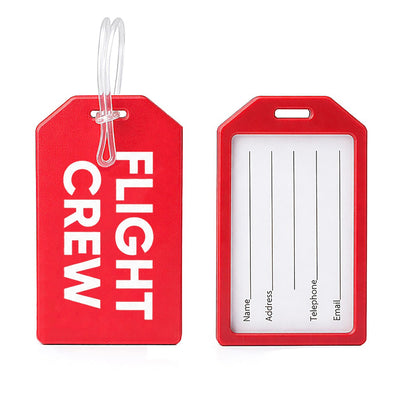 Heavy Duty Flight Crew Luggage Tag with Plastic Loop