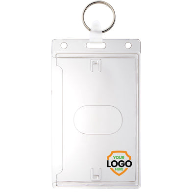 Custom Rigid Fuel Card Holder with Key Ring - Customize by Adding Your Logo
