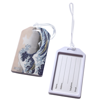 Heavy Duty Great Wave Luggage Tag with Plastic Loop