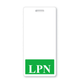 LPN badge buddy vertical with green border