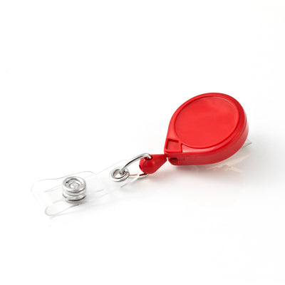 MINI-BAK #69 Red Retractable Reel with 36” Nylon Cord, Vinyl ID Strap and Swivel Clip 0069-005