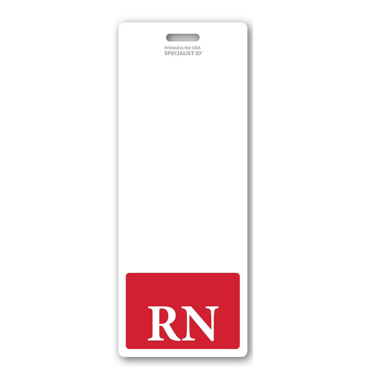 Oversized RN Badge Buddy - Extra Long ID Badge Buddy for Nurses with Red Border