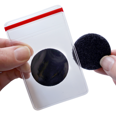 Heavy Duty Resealable Badge Holder with Adhesive Hook & Loop Back (PPP-1)