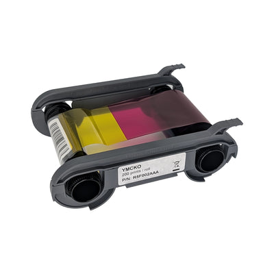 Evolis R5F002AAA HighTrust YMCKO Color Ribbon for the Zenius and Primacy ID Card Printers, 200 Prints