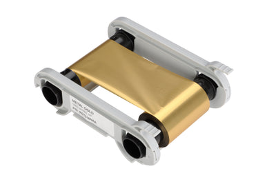 Evolis RCT016NAA Gold Monochrome Ribbon for the Zenius and Primacy ID Card Printers, 1000 Prints