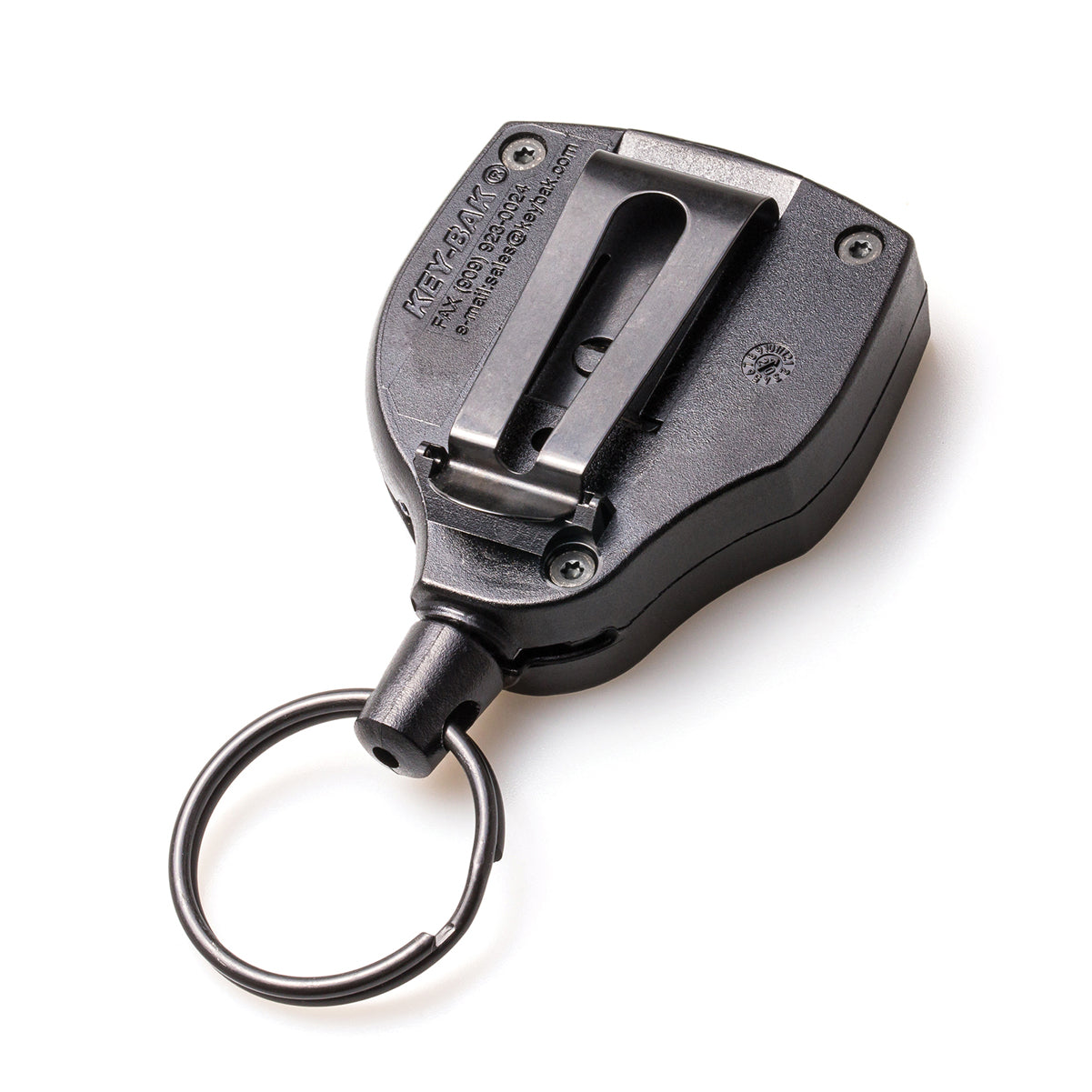 Belt Clip Key Reel, Retractable, Black With 48-In.