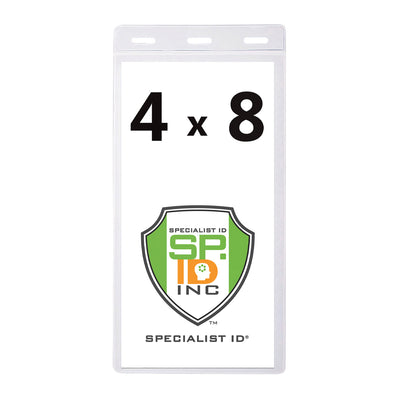 4x8 Inch Clear Vinyl Ticket & Credential Holder with 3 Slots SPID-1040