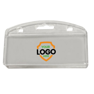 Custom Vertical Half Card Badge Holder for Smart Chip (SPID-1200) - Add Your Logo