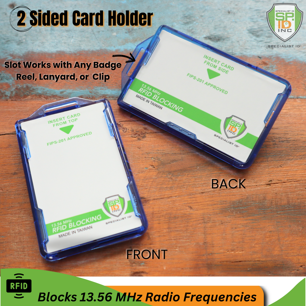 TWIC Card Holder, RFID Blocking 2 Card | Specialist ID – Clear ...
