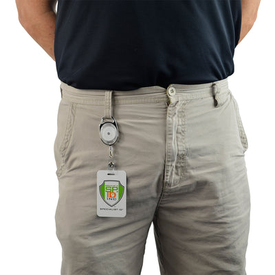 Carabiner Badge Reel with Oval Clip for Belt Loops and Bag Straps (2120-70XX)