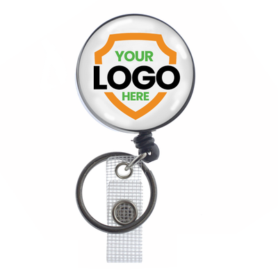 Custom Heavy Duty Badge Reel with Key Ring and Badge Strap (SPID-3180) - Add Your Logo