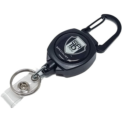 SPID Key-Bak SIDEKICK Heavy Duty Retractable Carabiner Badge Reel with ID Holder Strap & Keychain