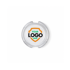 A white circle with "YOUR LOGO HERE", perfect for Custom Stethoscope ID Tags - Upload Your Logo to Customize. Sold by Specialist ID.