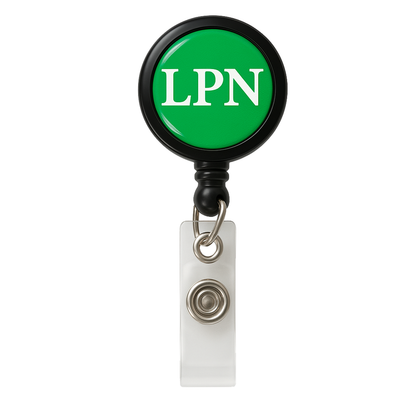 LPN Badge Buddy Reel with Swivel Spring Clip - LPN Badge Buddy and Retractable Reel in One for Nurses