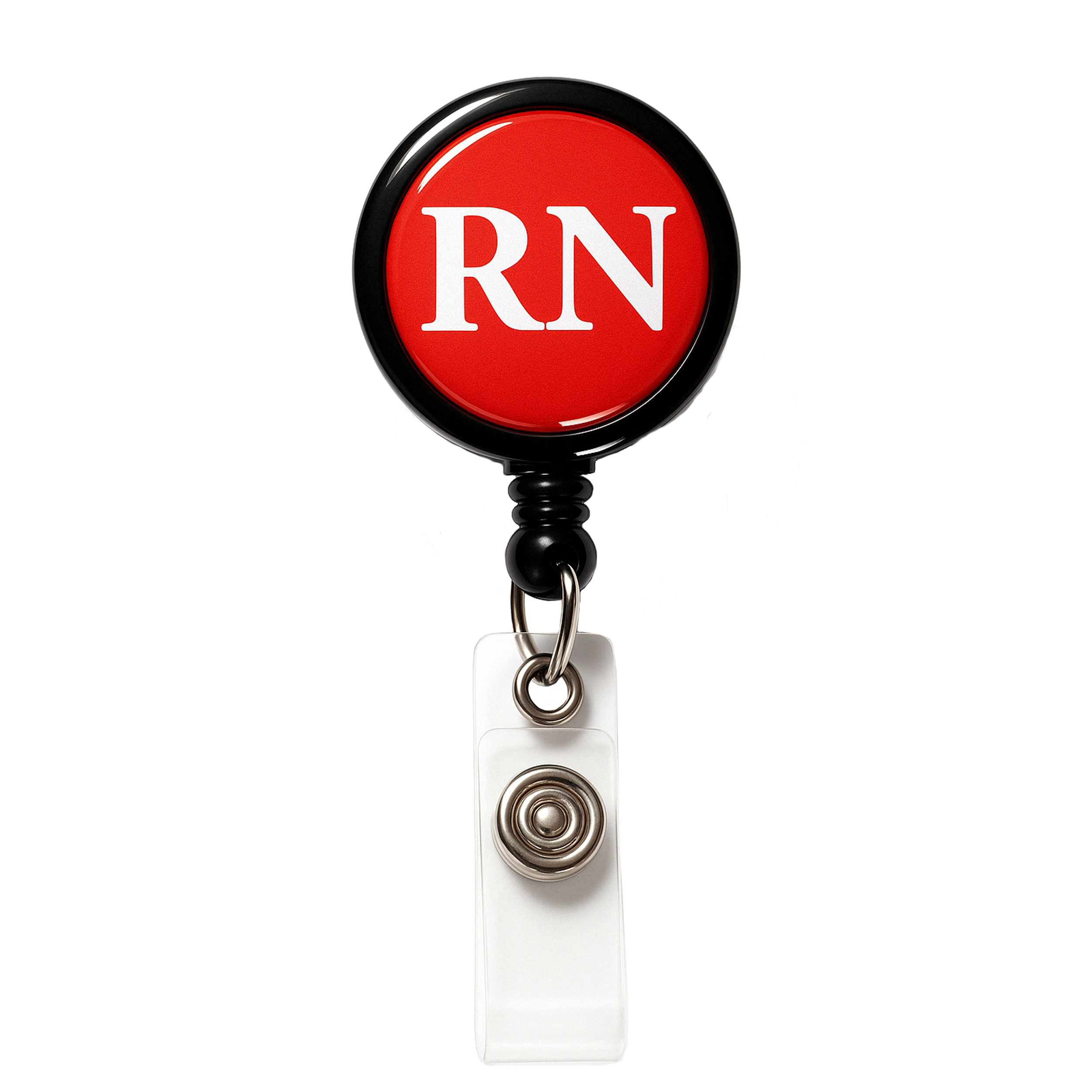 Rn Simple Tag RN Badge Buddy Reel with Swivel Spring Clip - Nurse Badge Buddy and ...