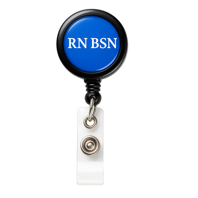 RN BSN Badge Buddy Reel with Swivel Spring Clip - RN BSN Badge Buddy and Retractable Reel in One for Nurses